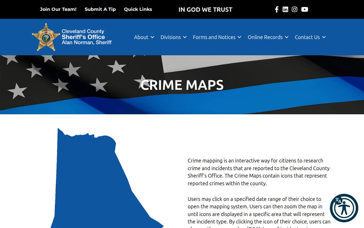 Cleveland County arrest records weekly crime map