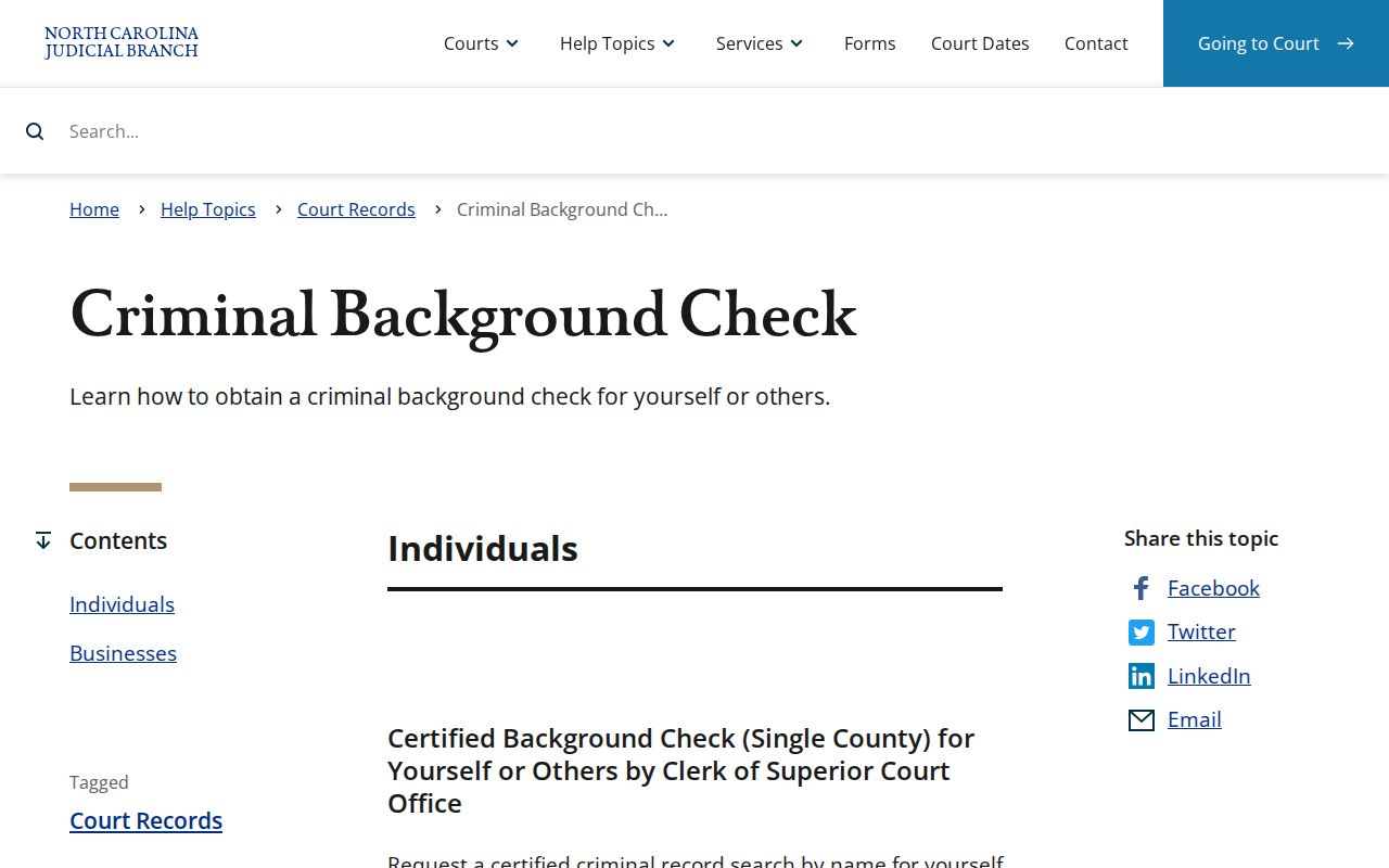 Certified Cleveland County criminal court case search instructions