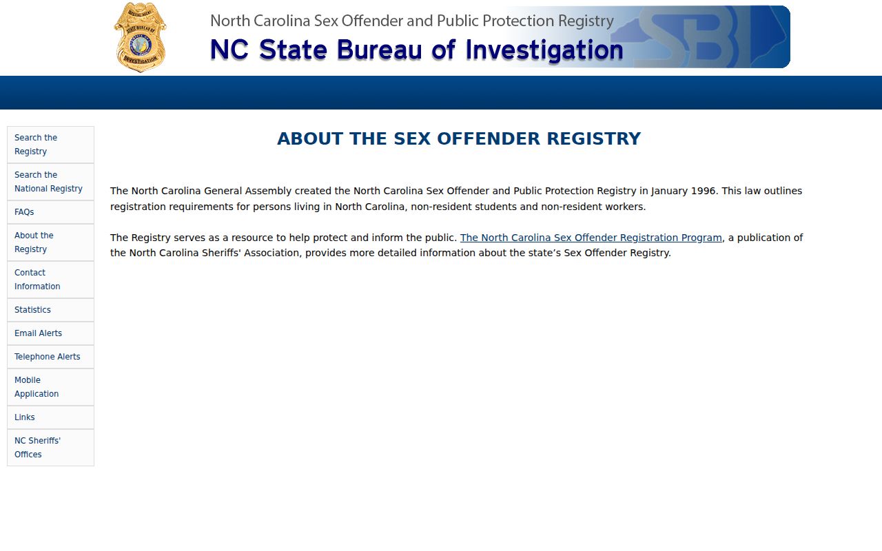 Cleveland County sex offender registry information and alert resources
